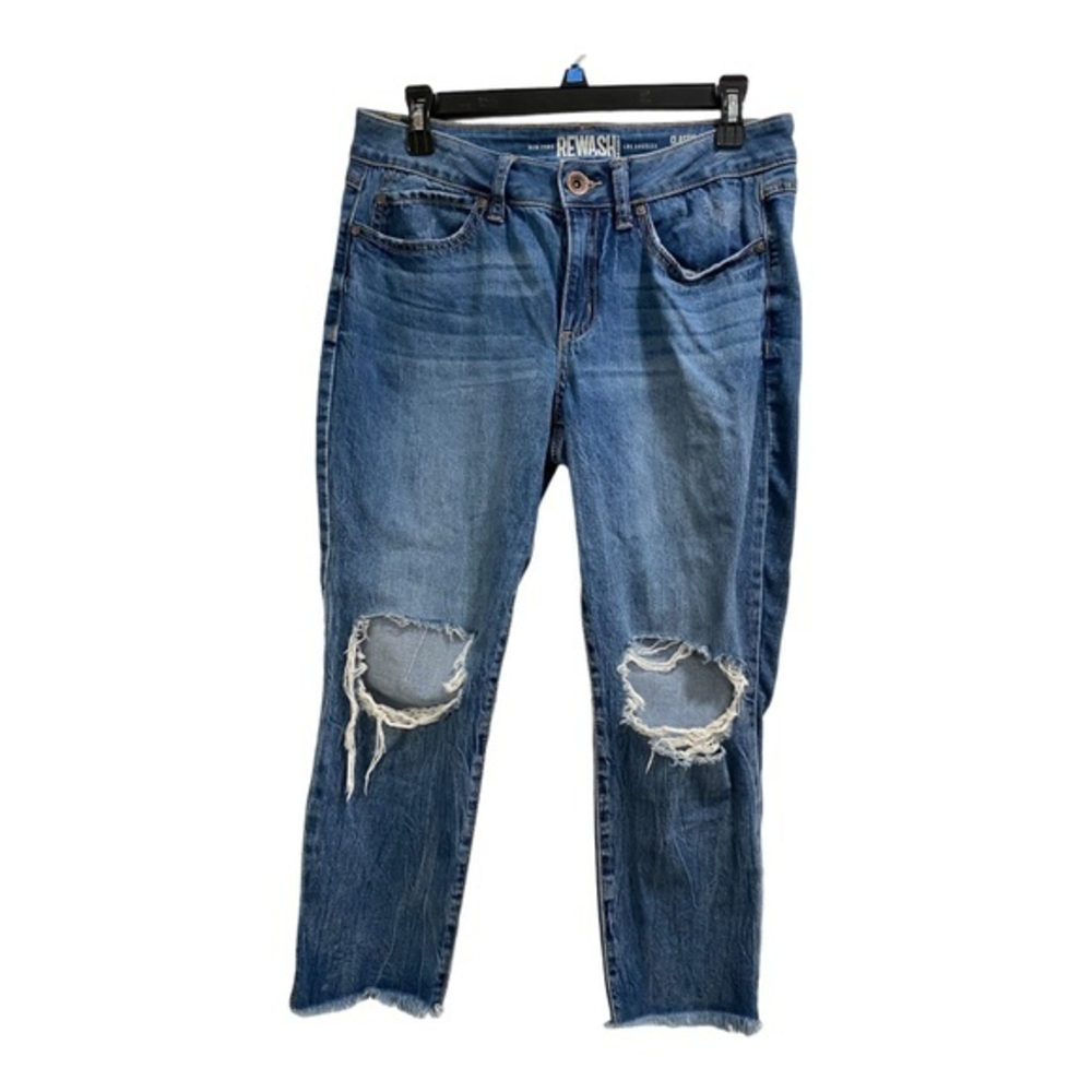 Womens Rewash Classic Rise‎ Vintage Reunion Size 9/29 Distressed Jeans